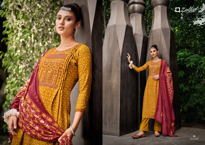 Zulfat Amanda Fancy Festive Wear Pashmina Dress Material Collection